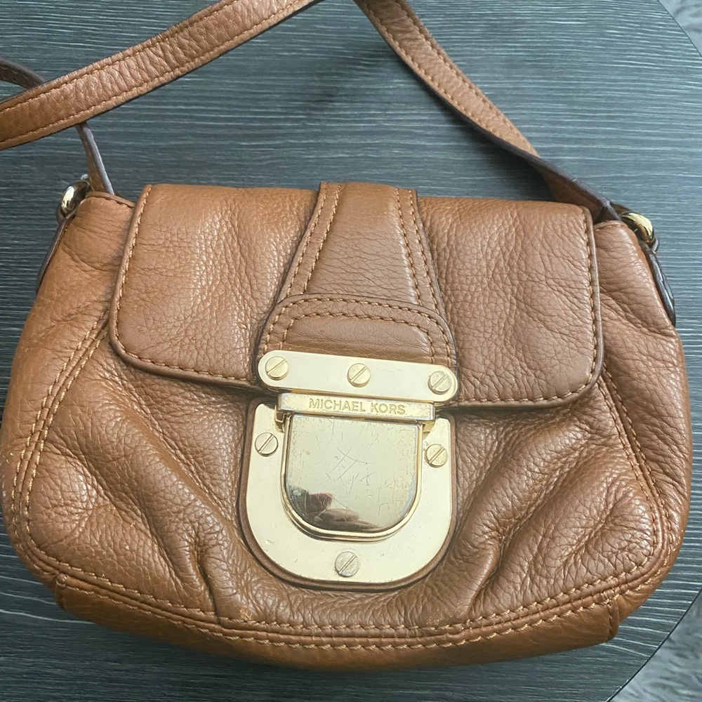 MICHAEL KORS Brown  small Leather Crossbody Bag
